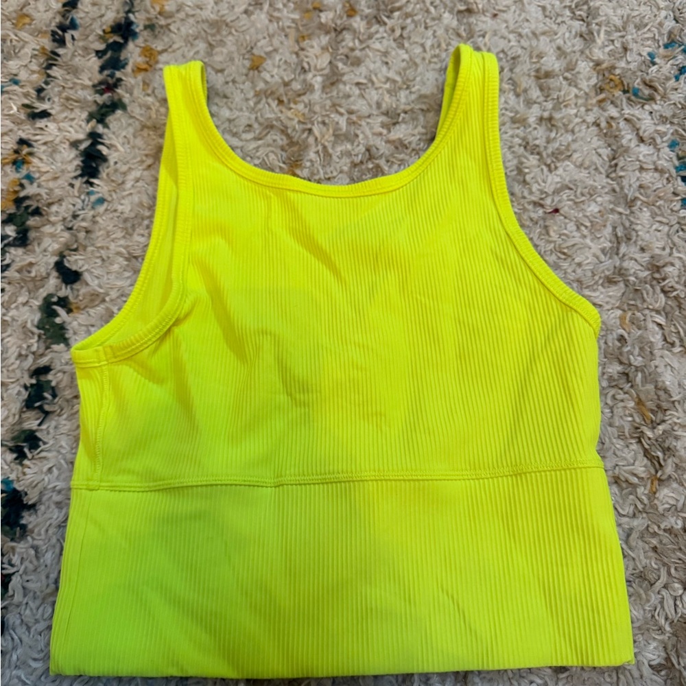 Lululemon Athletica Bright Yellow Ribbed Top